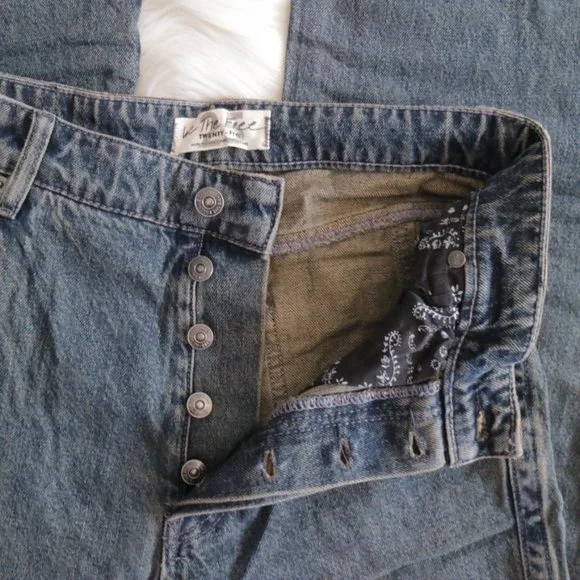 NEW Free People New Without Tag Lakefield Slouchy Jeans Size 25 - Picture 7 of 10